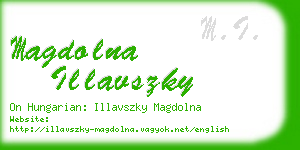 magdolna illavszky business card